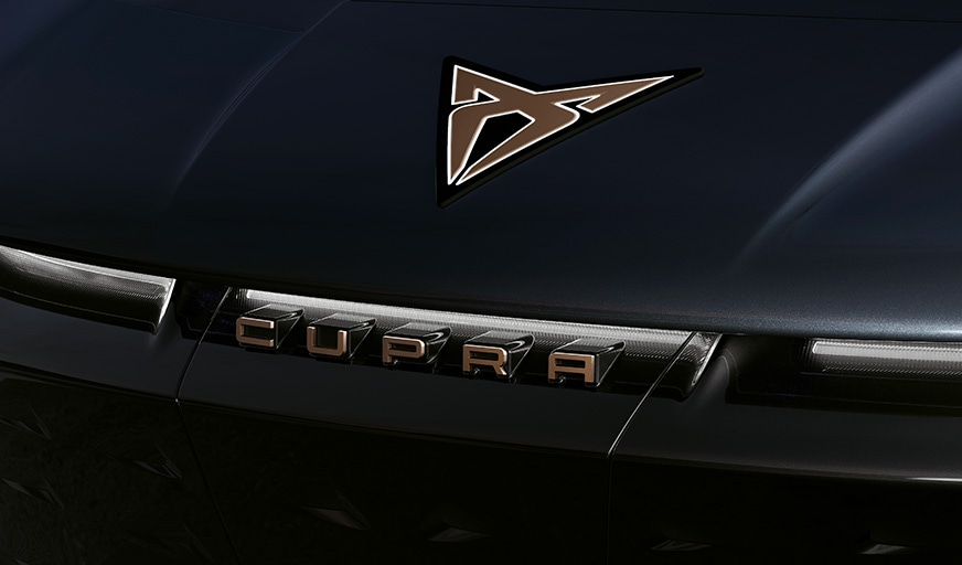 Close-up van CUPRA logo