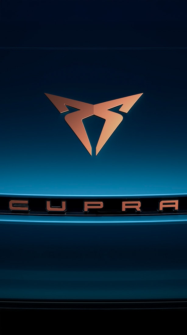 De voorkant van de CUPRA Born met het CUPRA logo