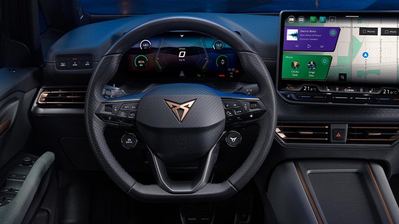 CUPRA Born gezien schuin vanaf de achterkant