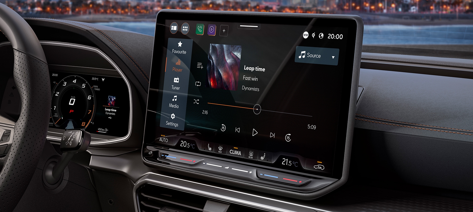 Het infotainmentsysteem van de nieuwe CUPRA Leon