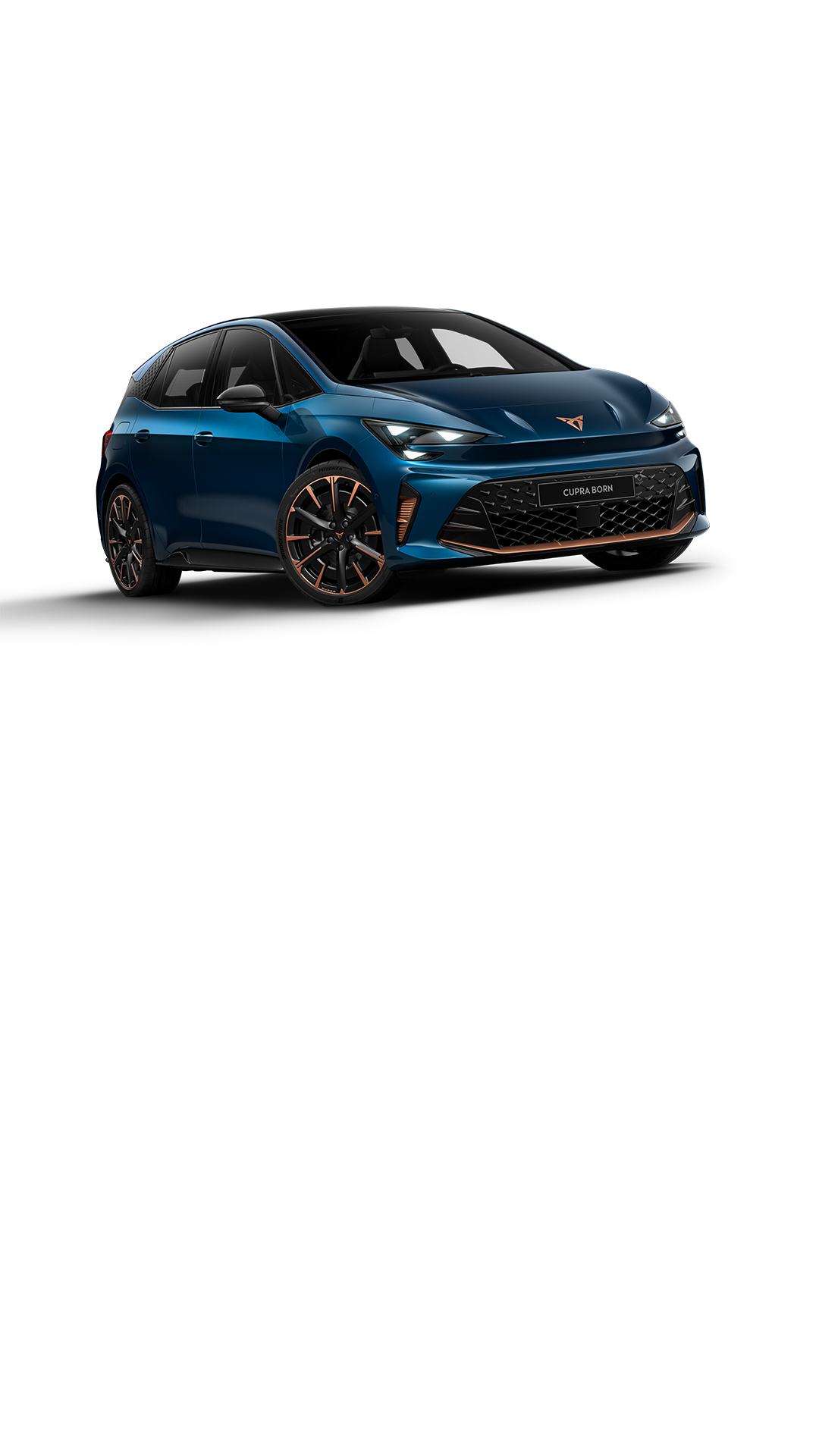 CUPRA - Born - Aurora Blue - Velgen 'FIRESTORM COPPER', 20 inch lichtmetaal