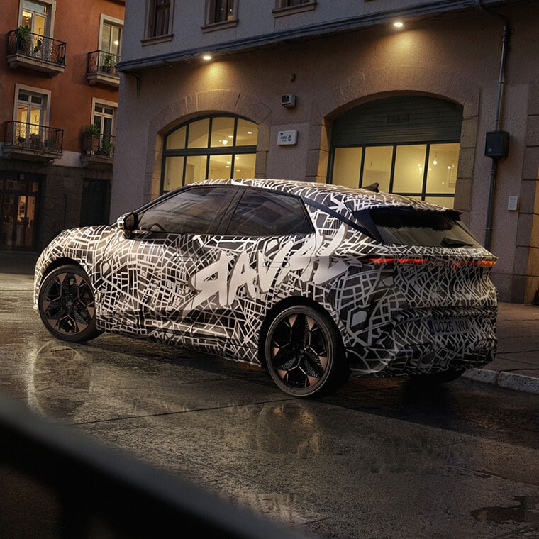 De toekomstige kleine, elektrische stadsauto CUPRA Raval 2025